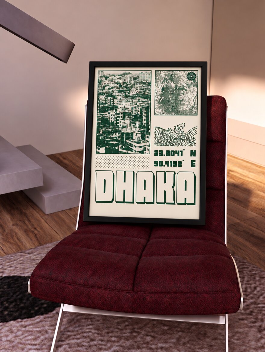 Dhaka Map (Green)
